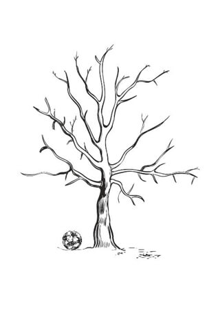 Fingerabdruck-Poster mit Holz und Fußball